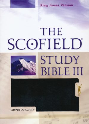 King James Version KJV - The Scofield Study Bible III, Black Duradera (Imitation Leather) with Zipper