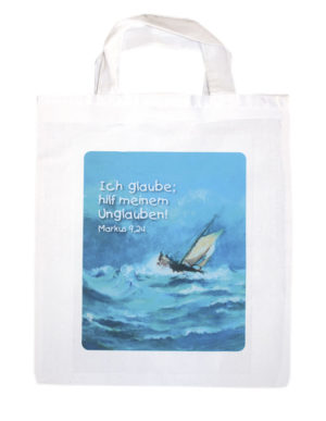 Kindertasche: Ich glaube; hilf meinem Unglauben! (Motiv Boot)