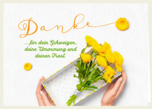 Faltkarte: Danke für dein Schweigen, deine Umarmung