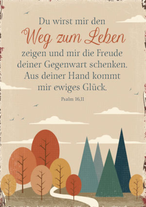 Postkarte: Du wirst mir den Weg zum Leben zeigen
