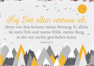 Postkarte: Auf Gott allein vertraue ich