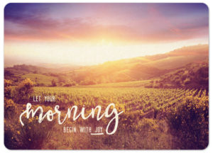 Postkarte: Let your morning begin with joy (XL)