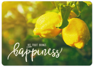 Postkarte: His fruit brings happiness  (XL)