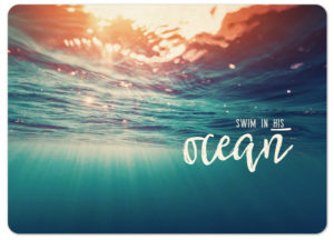Postkarte: Swim in his ocean (XL)