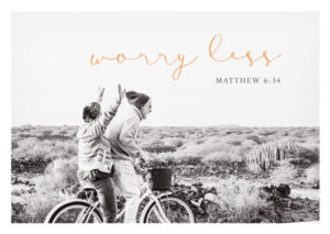 Postkarte: Worry less (Black & White)