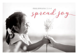 Postkarte: Spread joy (Black & White)
