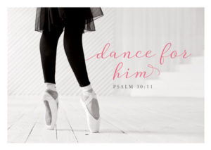 Postkarte: Dance for him (Black & White)