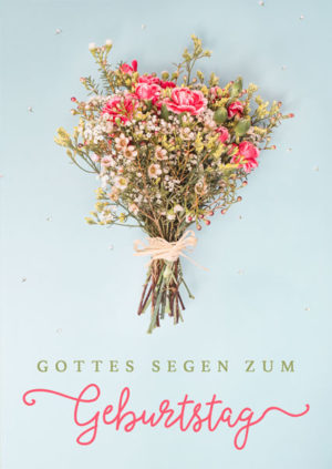 Postkarte: Gottes Segen zum Geburtstag