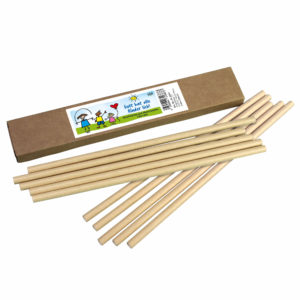 Strohhalme aus Naturpapier: Gott hat alle kinder lieb! (10 Stück)