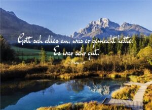 Postkarte: Gott sah alles an, was er gemacht hatte...