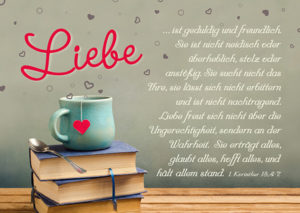 Postkarte: Liebe ist ... (1. Kor. 13)