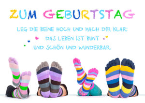 Postkarte: Beine hoch