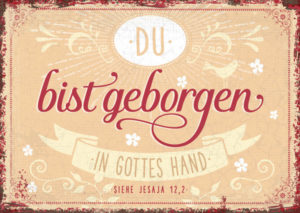 Postkarte: Du bist geborgen