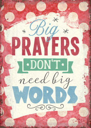 Postkarte: Big prayers