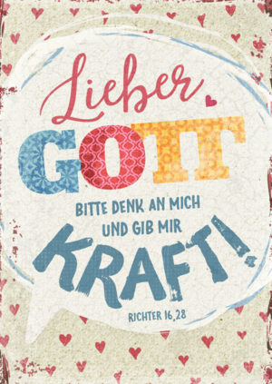 Postkarte: Gib mir Kraft
