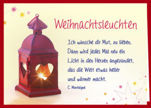 Doppelkarte: Weihnachtsleuchten