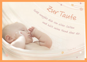 Doppelkarte: Zur Taufe (Gott umgibt)