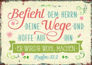 Mini-Karte: Befiehl dem Herrn deine Wege