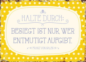 Postkarte: Halte durch (XL)