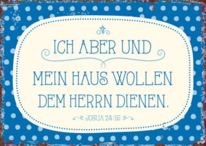Postkarte: Ich aber und mein haus wollen dem herrn dienen (XL)