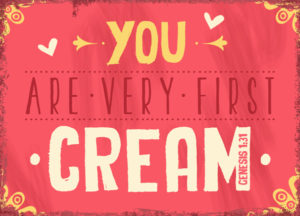 Postkarte: Cream (XL)
