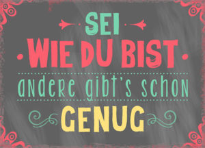 Postkarte: Sei wie du bist (XL)