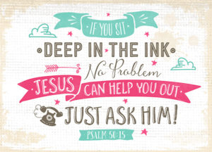 Postkarte: Deep in the ink (XL)