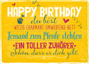 Postkarte: Happy Birthday (XL)