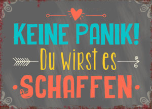 Postkarte: Keine Panik! (XL)