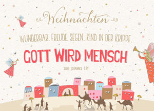 Postkarte: Gott wird Mensch (XL)