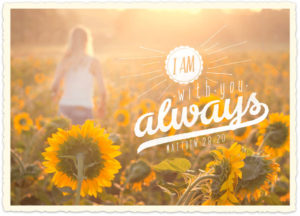 Postkarte: I am with you always (XL)