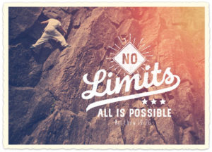 Postkarte: No limits (XL)
