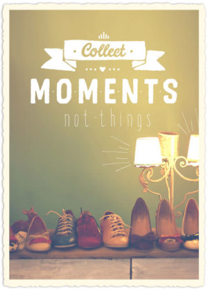Postkarte: Collect moments not things (XL)