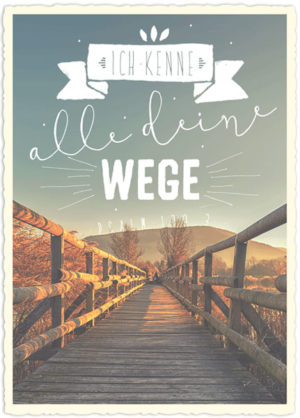 Postkarte: Alle deine Wege (XL)