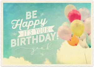 Postkarte: Be happy (XL)