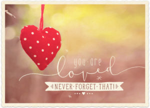Postkarte: You are loved (XL)