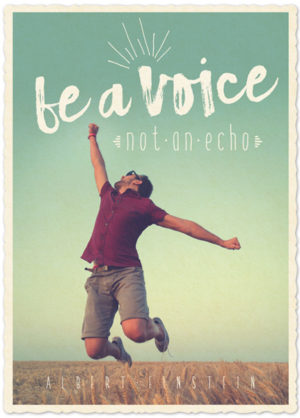Postkarte: Be a voice (XL)