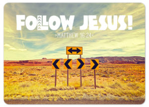 Postkarte: Follow Jesus (XL)
