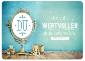 Postkarte: Die kostbarste Perle (XL)