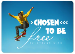 Postkarte: Chosen to be free (XL)