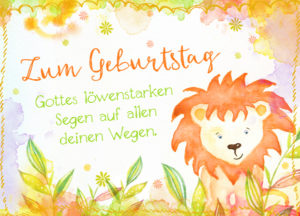 Postkarte: Löwenstarken Segen (XL)