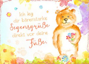 Postkarte: Bärenstarke Segensgrüsse (XL)