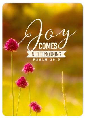 Postkarte: Joy comes (XL)
