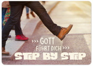 Postkarte: Step by step (XL)