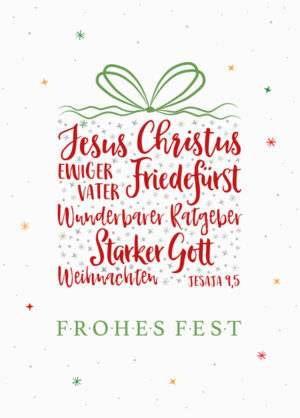 Postkarte: Frohes Fest (Geschenk)
