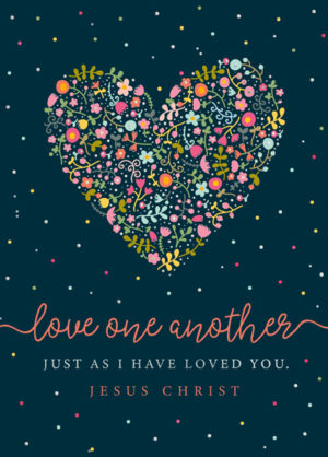 Postkarte: Love one another (XL)