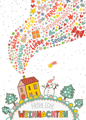 Postkarte: Fröhliche Weihnachten (XL)