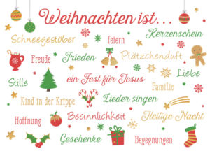 Postkarte: Weihnachten ist ... (XL)