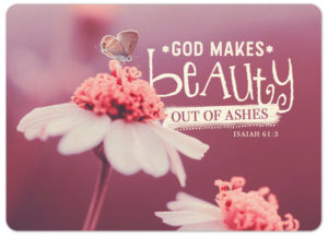 Postkarte: Beauty out of ashes (XL)