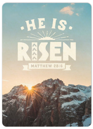 Postkarte: He is risen (XL)